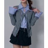 シャツレイヤードY2Kカーディガン風カットソートップス 韓国 夢展望 | 夢展望 | 詳細画像6 