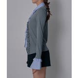 シャツレイヤードY2Kカーディガン風カットソートップス 韓国 夢展望 | 夢展望 | 詳細画像14 