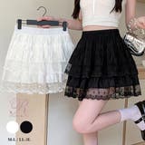 リボン柄レースティアードミニスカート 量産型 地雷系 夢展望 RS | 夢展望 | 詳細画像1 