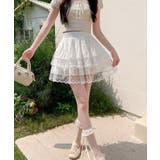 リボン柄レースティアードミニスカート 量産型 地雷系 夢展望 RS | 夢展望 | 詳細画像4 