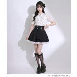 ビジューボタンハイウエストタックレースフリルミニスカート【大きいサイズあり】 韓… | 夢展望 | 詳細画像2