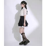 ビジューボタンハイウエストタックレースフリルミニスカート【大きいサイズあり】 韓… | 夢展望 | 詳細画像3