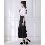 配色パイピングボウタイブラウス 韓国 夢展望 Rose | 夢展望 | 詳細画像4 