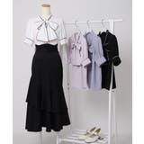 配色パイピングボウタイブラウス 韓国 夢展望 Rose | 夢展望 | 詳細画像12 