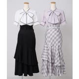 配色パイピングボウタイブラウス 韓国 夢展望 Rose | 夢展望 | 詳細画像15 