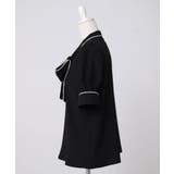 配色パイピングボウタイブラウス 韓国 夢展望 Rose | 夢展望 | 詳細画像19 