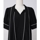 配色パイピングボウタイブラウス 韓国 夢展望 Rose | 夢展望 | 詳細画像21 