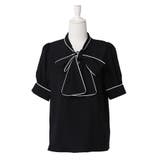 配色パイピングボウタイブラウス 韓国 夢展望 Rose | 夢展望 | 詳細画像26 