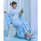 ドットチュールレースフリルマーメイド浴衣3点セット【大きいサイズあり】 韓国 夢… | 夢展望 | 詳細画像25 