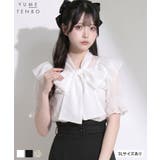 シアーフリルボウタイブラウス【大きいサイズあり】 韓国 夢展望 Rose | 夢展望 | 詳細画像1 