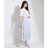 ティアードシアーチェックロングスカート【大きいサイズあり】 韓国 夢展望 | 夢展望 | 詳細画像6