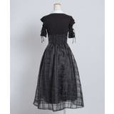 デコルテオープンシアーチェックドッキング半袖ワンピース【4L 6L】 韓国 | 夢展望 | 詳細画像7