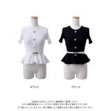 ビジューボタン×細ベルト付ペプラムニットトップス 韓国 夢展望 | 夢展望 | 詳細画像33