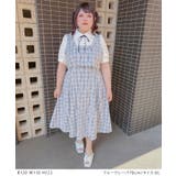 ヨークフリルセットアップ風ドッキング半袖ワンピース【4L 6L】 韓国 | 夢展望 | 詳細画像5