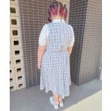 ヨークフリルセットアップ風ドッキング半袖ワンピース【4L 6L】 韓国 | 夢展望 | 詳細画像6