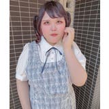 ヨークフリルセットアップ風ドッキング半袖ワンピース【4L 6L】 韓国 | 夢展望 | 詳細画像7