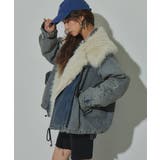 デニム×ファーミリタリージャケットブルゾン 韓国 夢展望 bohmal | 夢展望 | 詳細画像4