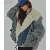 デニム×ファーミリタリージャケットブルゾン 韓国 夢展望 bohmal | 夢展望 | 詳細画像1