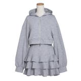 バックリボンスウェットパーカー&ティアードミニスカートセットアップ【大きいサイズ… | 夢展望 | 詳細画像32