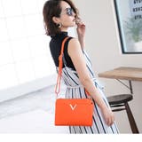 オレンジ | 韓国ファッション Vバックル ショルダーバッグ | 夢展望