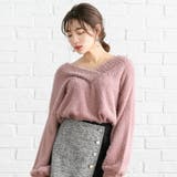 ダスティーピンク | ニットトップス ふわふわ ミンクタッチ | 夢展望