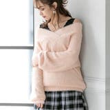 ライトピンク | ニットトップス ふわふわ ミンクタッチ | 夢展望