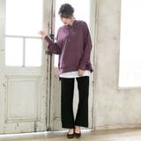 パープル | パーカー オーバーサイズ サイドスリット | 夢展望