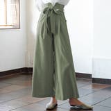 ライトカーキ(ワイド) | パンツ ハイウエスト タック | 夢展望