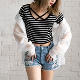 ホワイト | シャツ ビッグシルエット オーガンジー | 夢展望