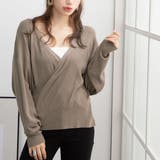 グレージュ | ニット トップス 洗える | 夢展望
