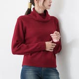 ボルドー | 通年使えるタートルネック ニット セーター | 夢展望