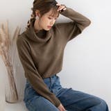 ブラウン | 通年使えるタートルネック ニット セーター | 夢展望