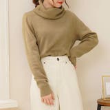 モカブラウン | 通年使えるタートルネック ニット セーター | 夢展望