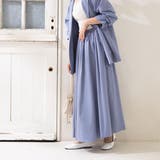 ブルー | 韓国リネンギャザースカート 韓国ファッション オルチャン 夢展望 | 夢展望