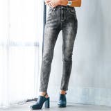 ケミカルブラック | 美脚デニムストレッチスキニーパンツ 韓国 オルチャン 夢展望 | 夢展望