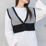 ブラック | 【前後2WAY】幾何学柄レースアップビスチェ 韓国 オルチャン 夢展望 | 夢展望