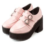 ピンク | ダブルビジューバックルローファーパンプス 韓国 オルチャン 夢展望 | DearMyLove