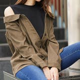 ブラウン | レイヤード風ドッキングシャツ 韓国 オルチャン 夢展望 | 夢展望