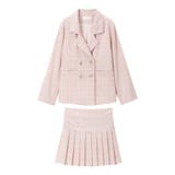 ピンク | ジャケット&プリーツミニスカパンチェック柄セットアップ 量産型 地雷系 夢展望 | DearMyLove