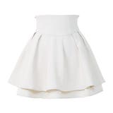 オフホワイト(丈長) | ハイウエストティアードスカパン 韓国 夢展望 | 夢展望