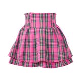 ピンクチェック | ハイウエストティアードスカパン 韓国 夢展望 | 夢展望