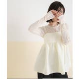 アイボリー | ジャガードペプラムキャミ 韓国 夢展望 | 夢展望