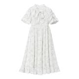 リボン柄 | 上品胸開きフリルワンピース 量産型 地雷系 夢展望 | DearMyLove