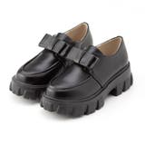 スムースブラック | トラックソールリボンローファー 量産型 地雷系 夢展望 | DearMyLove