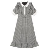 ロング ギンガム | キラキラビジューフリルアフタヌーンティーワンピ 量産型 地雷系 | 夢展望
