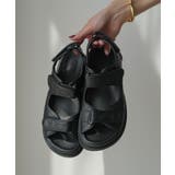 ブラック | キルティングスポーツサンダル 韓国 夢展望 | 夢展望