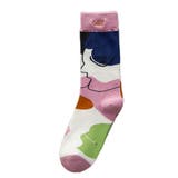 ライトピンク | アートイラストカラフルソックス 【靴下】 韓国 夢展望 | 夢展望