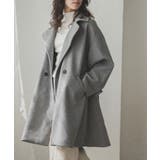 杢グレー | スタンドカラーミドルフレアコート 韓国 夢展望 | 夢展望