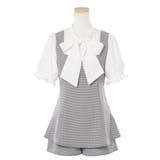 ブラック×ホワイト | ボウタイシンプル半袖セットアップ 量産型 地雷系 夢展望 | DearMyLove