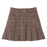 ブラウン | ワイドプリーツミニスカート 量産型 地雷系 夢展望 | DearMyLove